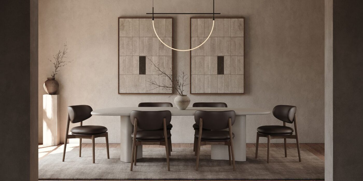Blog Featured Image - 2026-05-06T112244.889 A dining room featuring a white table surrounded by matching chairs, creating a bright and inviting atmosphere.