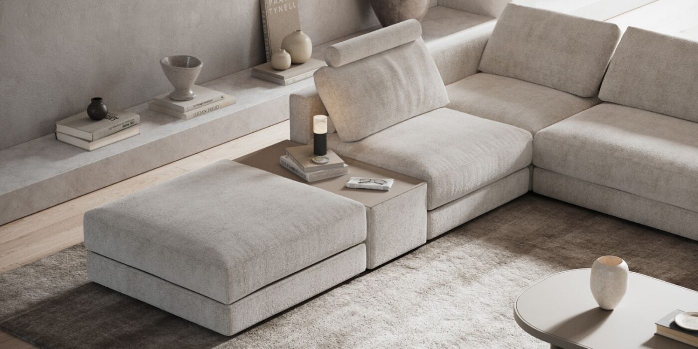 Blog Featured Image - 2026-07-09T165700.209 A contemporary living room with a modular sofa, designed with sleek lines and ample natural light.