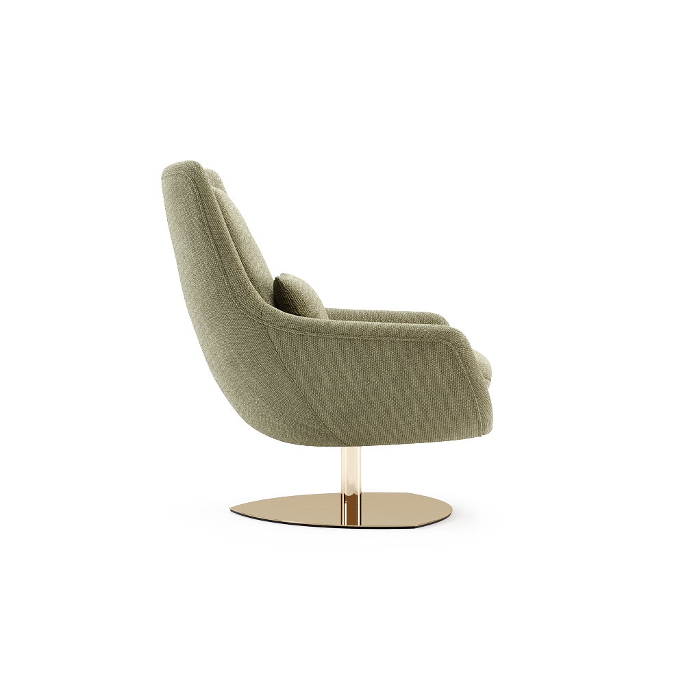 DK19.A - ELBA ARMCHAIR - PO1487 KATLA 05 + Gold Polished - 03