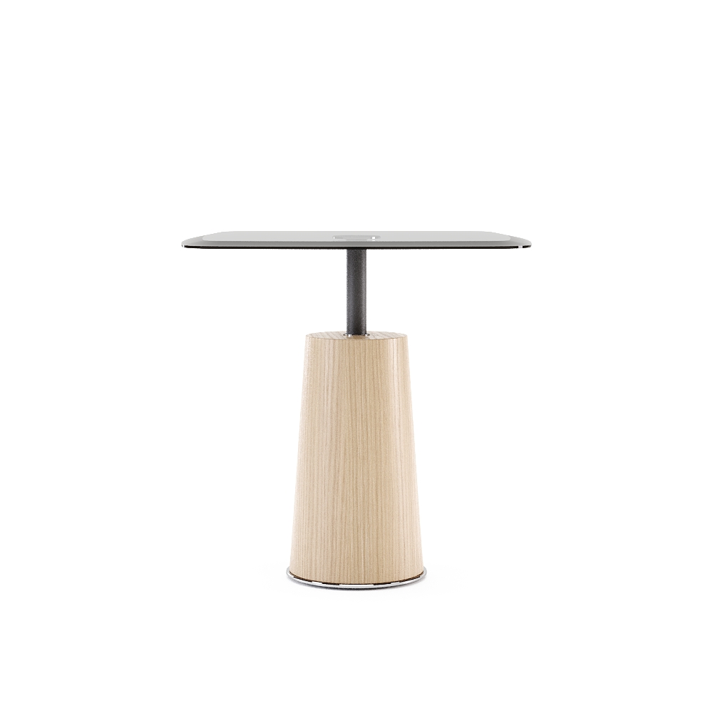DK20.H - PANTON APOIO - Natural Oak + Silver Polished + Smoked Glass - 01