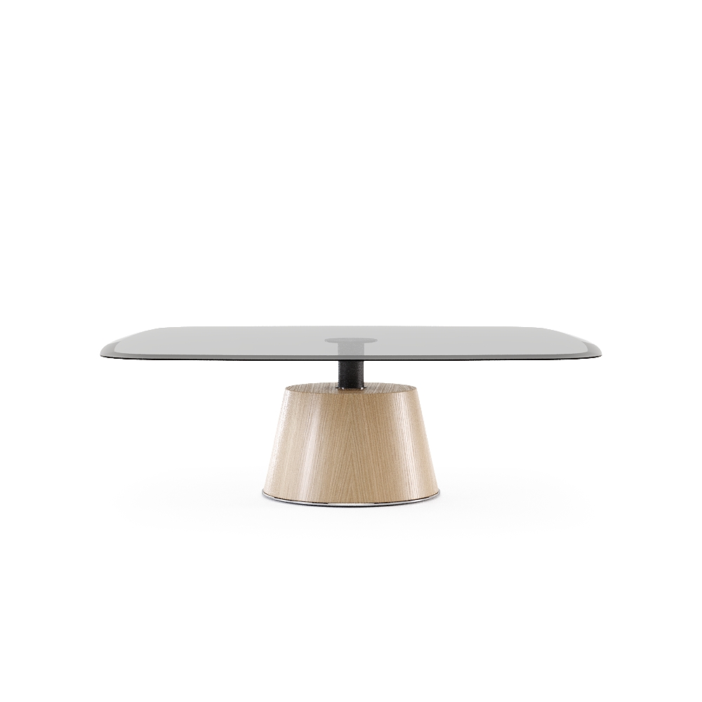 DK20.H - PANTON CENTRO - Natural Oak + Silver Polished + Smoked Glass - 01