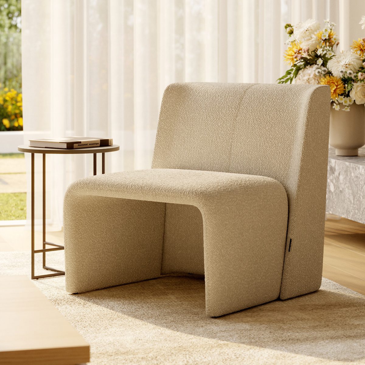 Trends UK 2026: Biophilic elegant white armchair