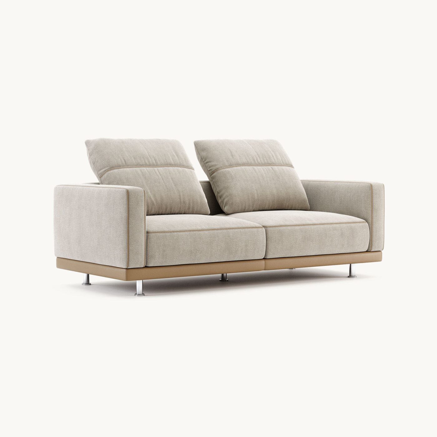 DK25.C - LAURENT LR2AS - Hudson Cappuccino + Rupert Camel + Silver Polished - 02jpg_CREME