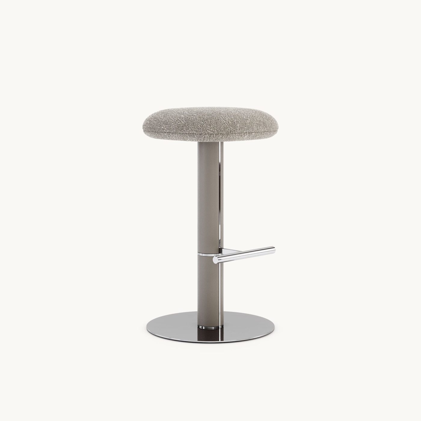 DK26.B - HIRO BAR CHAIR - Avalon Truffle + Torne Taupe + Silver Polished - 02_CREMEWEB
