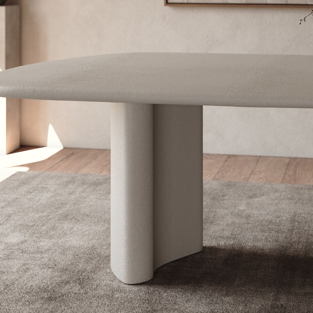 Elodie Dining Table by Domkapa (3) A modern table with a white tabletop and a classic wooden base.