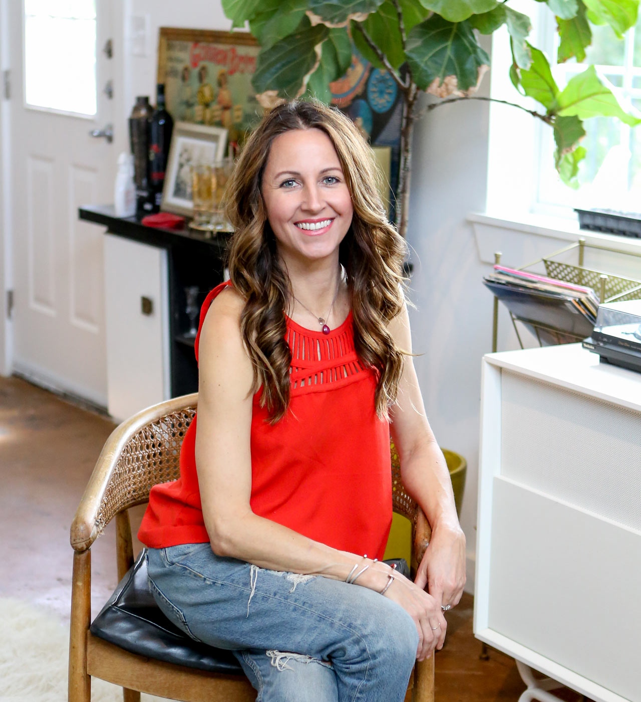 Jennifer Fisher from J. Fisher Interiors. A portrait of the interior designer.