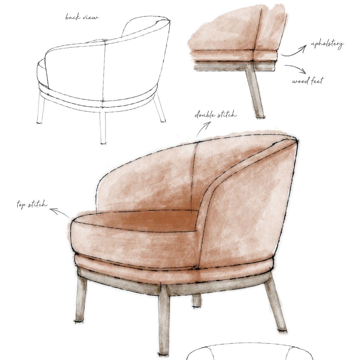 blog article about AI TOOLS (4) Technical furniture sketch with dimensions and specification details