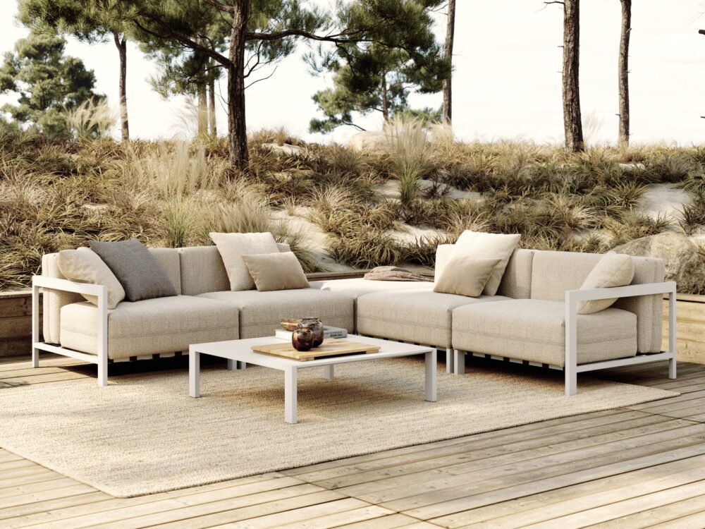 Garden Suites San Michele | Reschio | Italy | Suites and Villas - Indoor And Outdoor Living Room Design With Pool